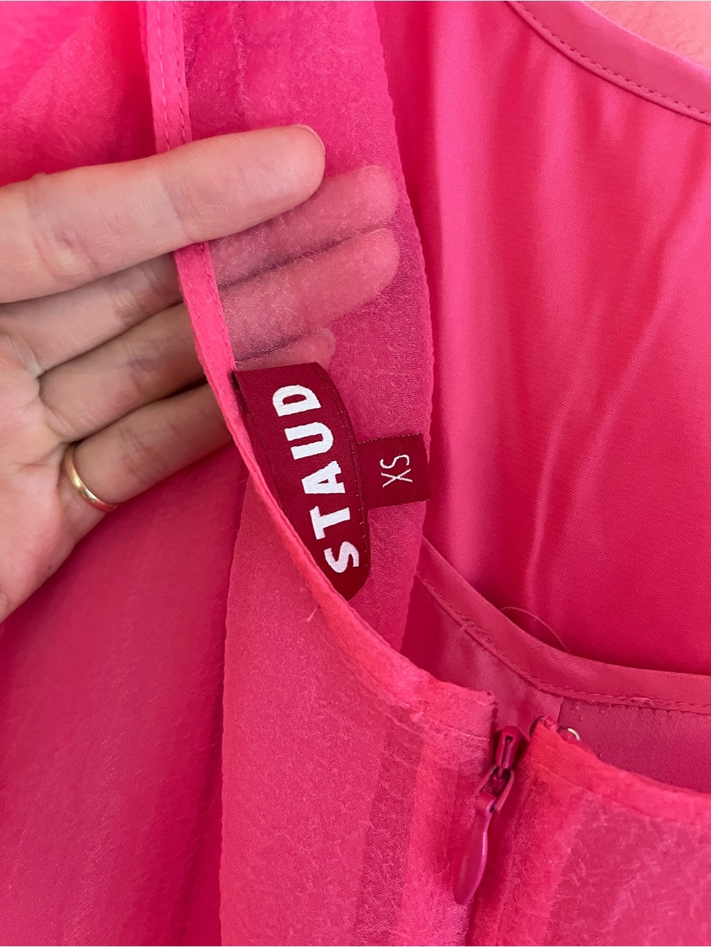 Staud Calluna Pink Sheer Maxi Dress XS - Picture 4 of 4